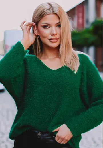 Sweter oversize Tiana zielony 2
