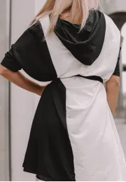 Sukienka Monica czarno-biała 7