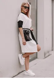 Sukienka Monica czarno-biała 3
