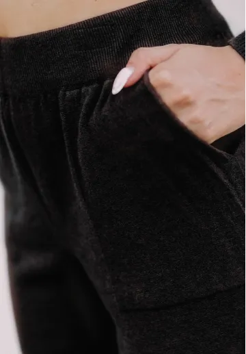 Komplet sweterkowy Selena (bluza, spodnie), czarny 5