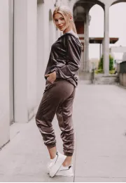 Bluza welurowa Classy taupe 4