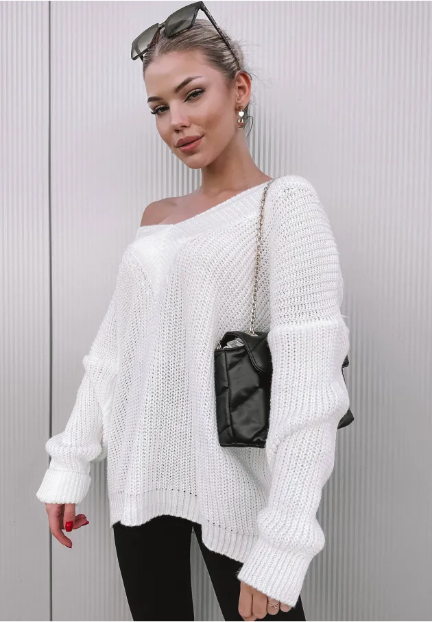 Sweter oversize Mali biały 3