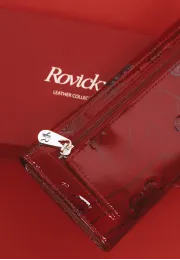 Portfel lakierowany czerwony motyl Rovicky 4