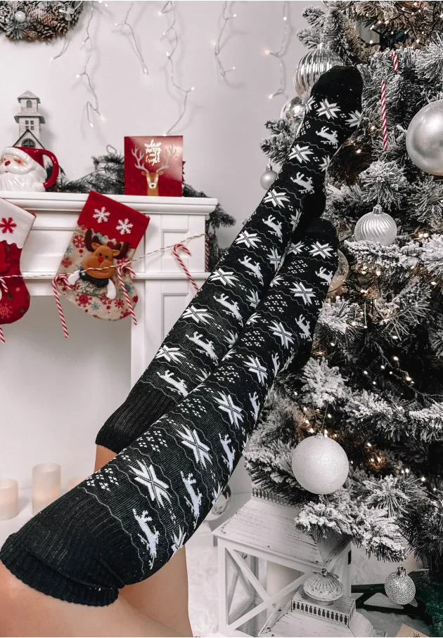 copy of Podkolanówki świąteczne Reindeer czerwone