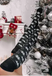 copy of Podkolanówki świąteczne Reindeer czerwone