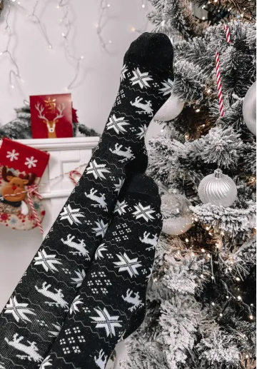 copy of Podkolanówki świąteczne Reindeer czerwone