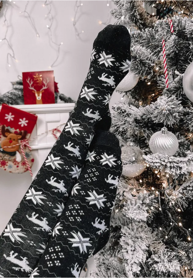 copy of Podkolanówki świąteczne Reindeer czerwone