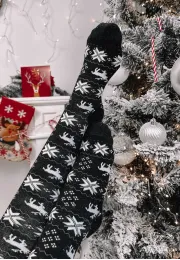 copy of Podkolanówki świąteczne Reindeer czerwone