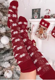 copy of Podkolanówki świąteczne Reindeer czerwone