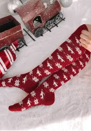 copy of Podkolanówki świąteczne Reindeer czerwone
