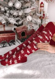 copy of Podkolanówki świąteczne Reindeer czerwone