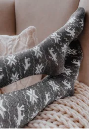 copy of Podkolanówki świąteczne Reindeer czerwone