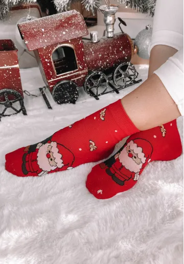 copy of Podkolanówki świąteczne Reindeer czerwone