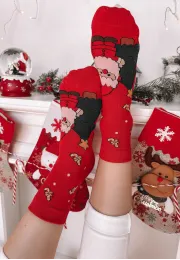copy of Podkolanówki świąteczne Reindeer czerwone