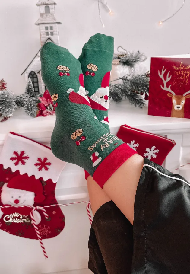 copy of Podkolanówki świąteczne Reindeer czerwone