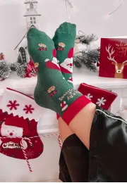 copy of Podkolanówki świąteczne Reindeer czerwone