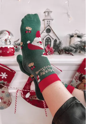 copy of Podkolanówki świąteczne Reindeer czerwone