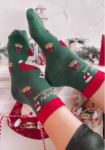 copy of Podkolanówki świąteczne Reindeer czerwone