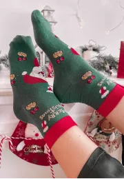 copy of Podkolanówki świąteczne Reindeer czerwone