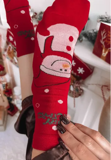copy of Podkolanówki świąteczne Reindeer czerwone