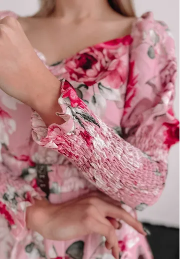 Sukienka-kombinezon Romanello pudrowo różowy 5