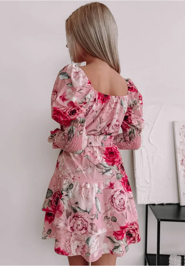 Sukienka-kombinezon Romanello pudrowo różowy 6