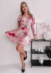 Sukienka-kombinezon Romanello pudrowo różowy