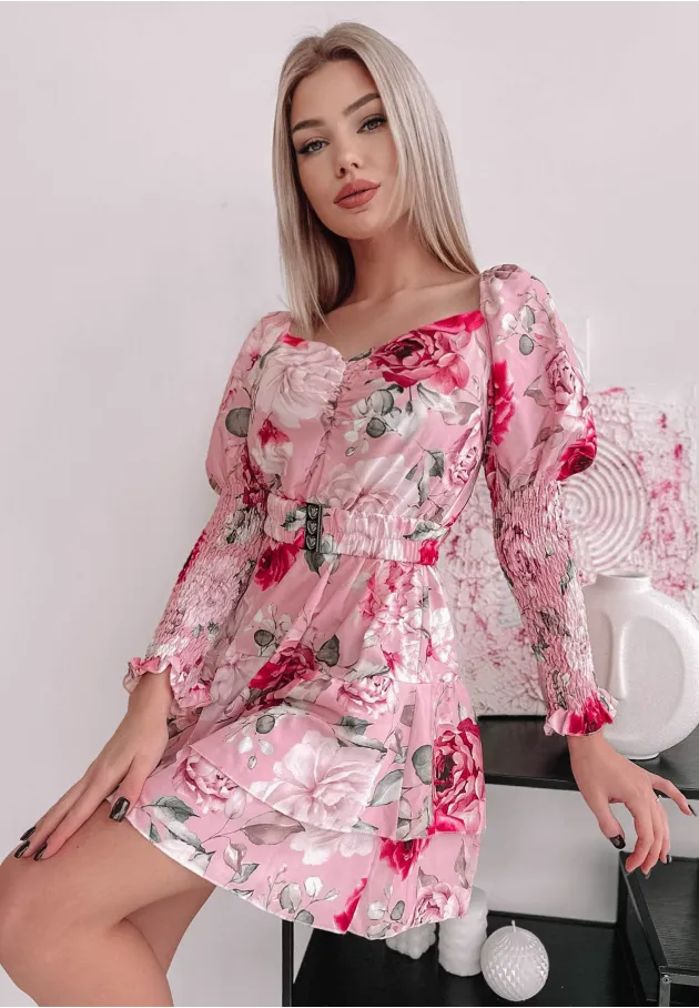 Sukienka-kombinezon Romanello pudrowo różowy 8