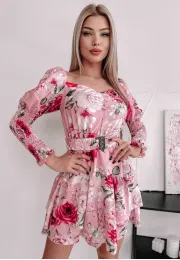 Sukienka-kombinezon Romanello pudrowo różowy 2