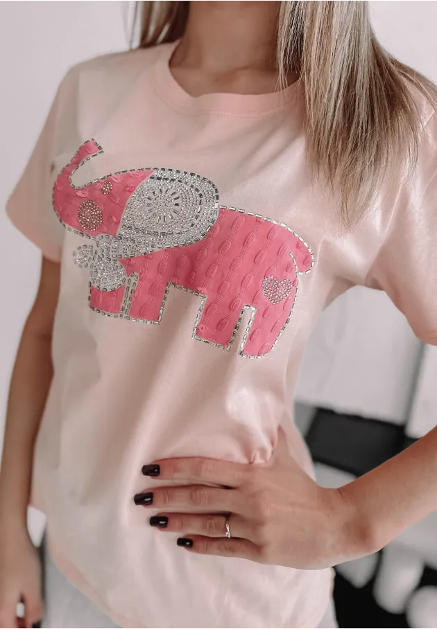 T-shirt Elephant jasnoróżowy 2