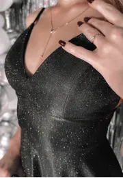 Brokatowa sukienka z odkrytymi plecami Glitter 3