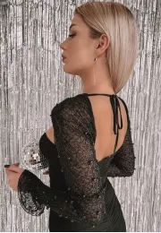 Sukienka mini z odkrytymi plecami Beads 10