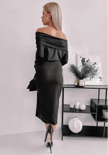 Sukienka damska midi Icoon czarna 2