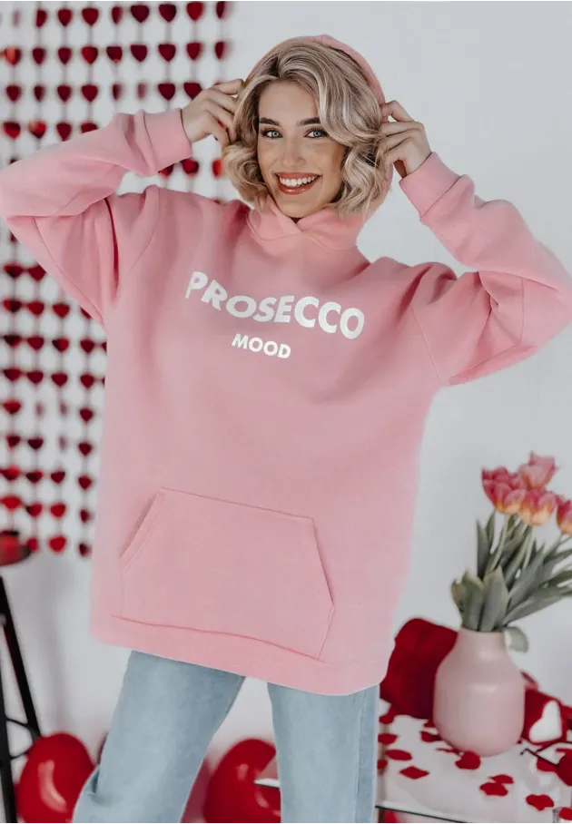 Bluza z kapturem Prosecco różowa 8