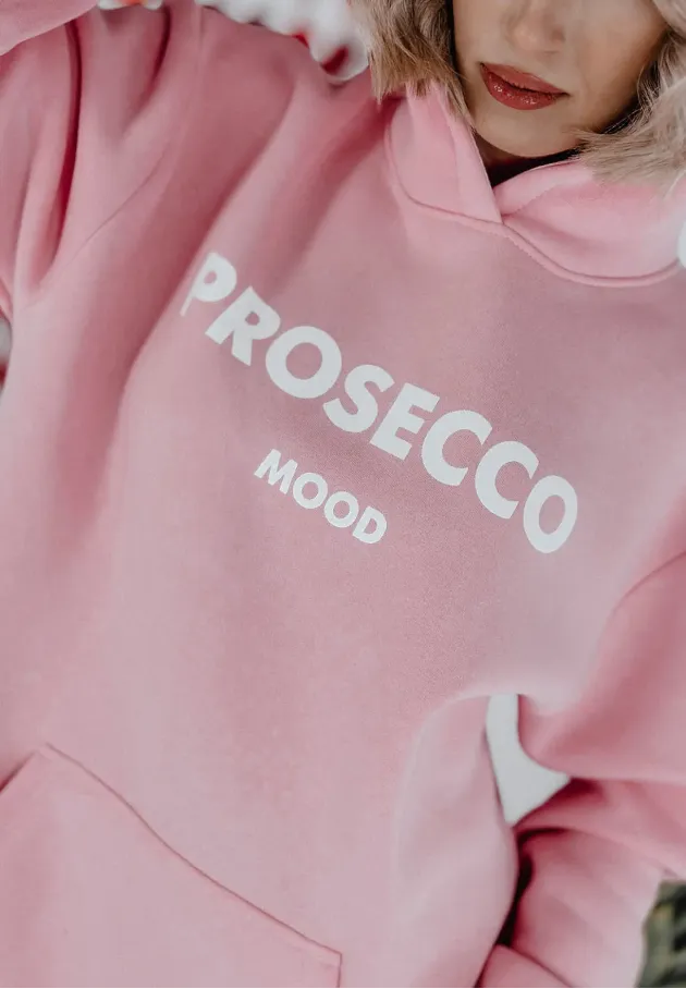 Bluza z kapturem Prosecco różowa 7