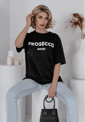 T-shirt z krótkim rękawem Prosecco czarny 7