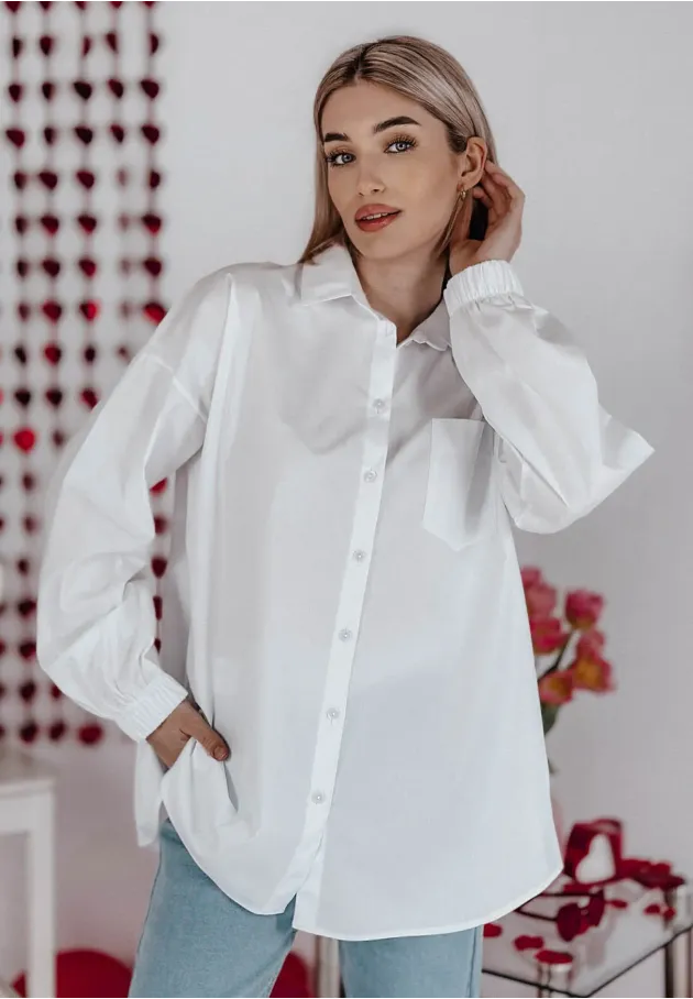 Koszula oversize Unique biała 9
