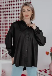 Koszula oversize Unique czarna 11
