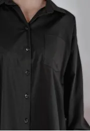 Koszula oversize Unique czarna 5