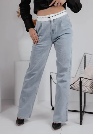 Spodnie jeansowe z wywiniętą talią Angel 1