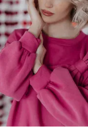 Bluza oversize z kokardą Sweet Bow różowa 4