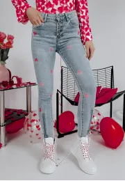 Spodnie jeansowe z sercami Elora 1