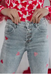 Spodnie jeansowe z sercami Elora 3