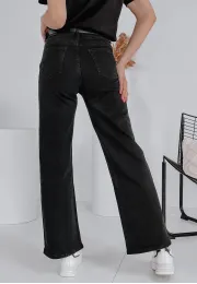 Spodnie jeansowe z szeroką nogawką Town czarne 3