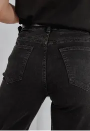 Spodnie jeansowe z szeroką nogawką Town czarne 4