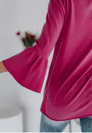 Bluzka z falbanami przy rękawie Joyce różowa 6