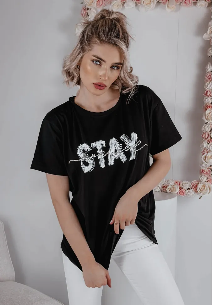 T-shirt Stay Focused czarny 1