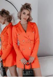 Marynarkowa sukienka Nantes pomarańczowa