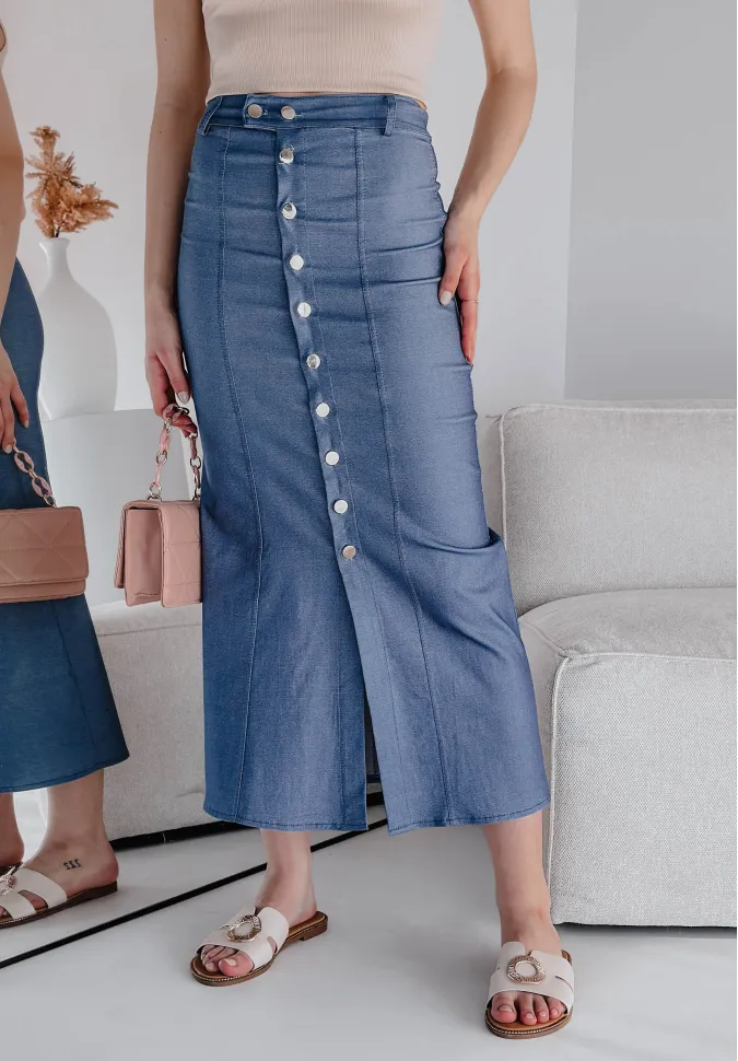 Długa spódnica z guzikami Angelica 1