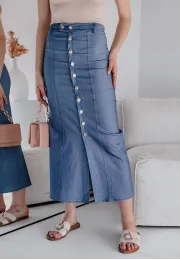 Długa spódnica z guzikami Angelica 1